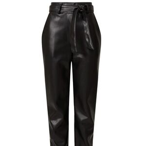 Saks Fifth Avenue Black Leather Trousers